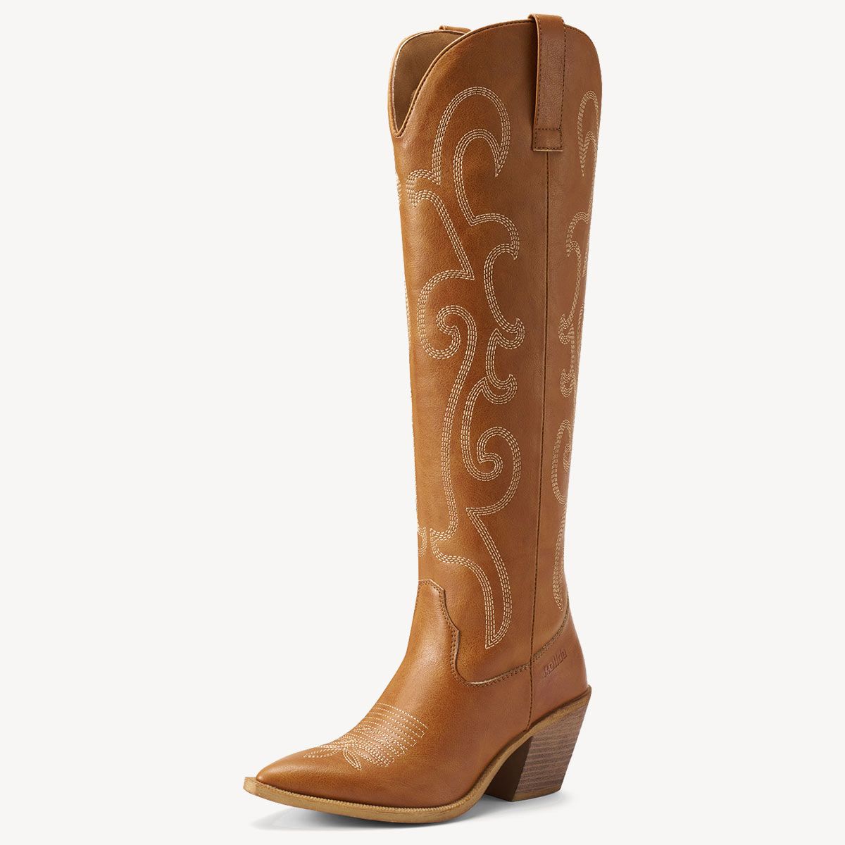 Rollda Cowboy Boots For Women – Mid Calf Western Boots With Snip